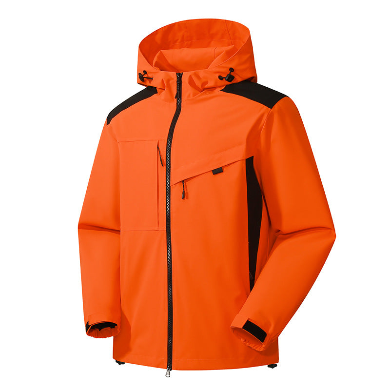 Men's multifunctional outdoor jacket with adjustable hood and strong zippers Lisslune