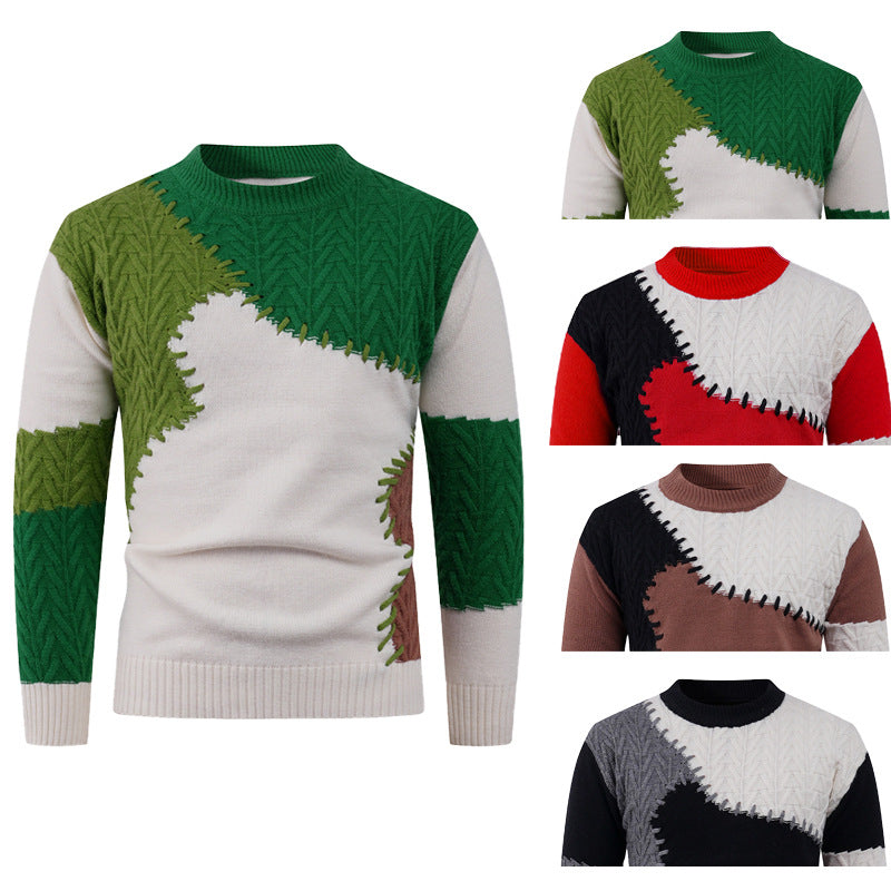 Men Stylish Knitted Sweater with Unique Geometric Patterns Lisslune