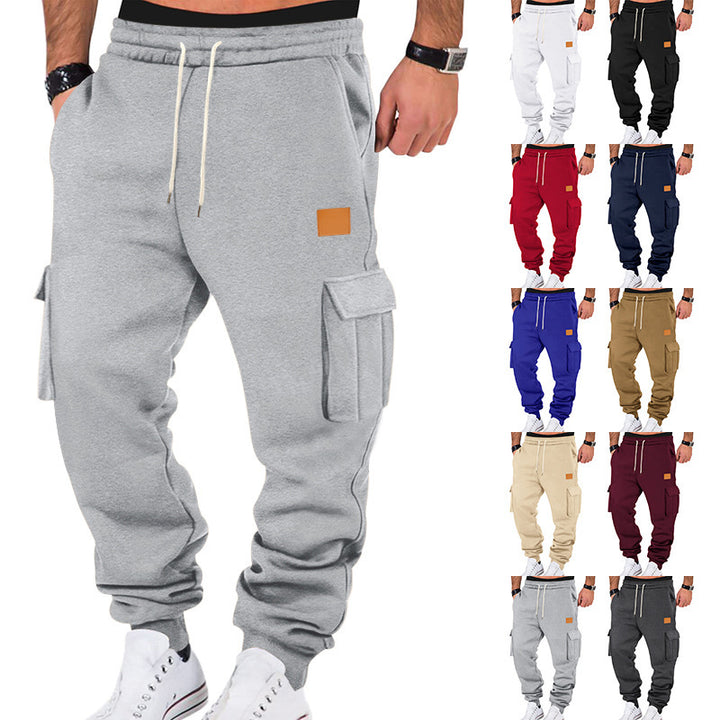 Men's cargo joggers with side pockets and elastic waistband Lisslune
