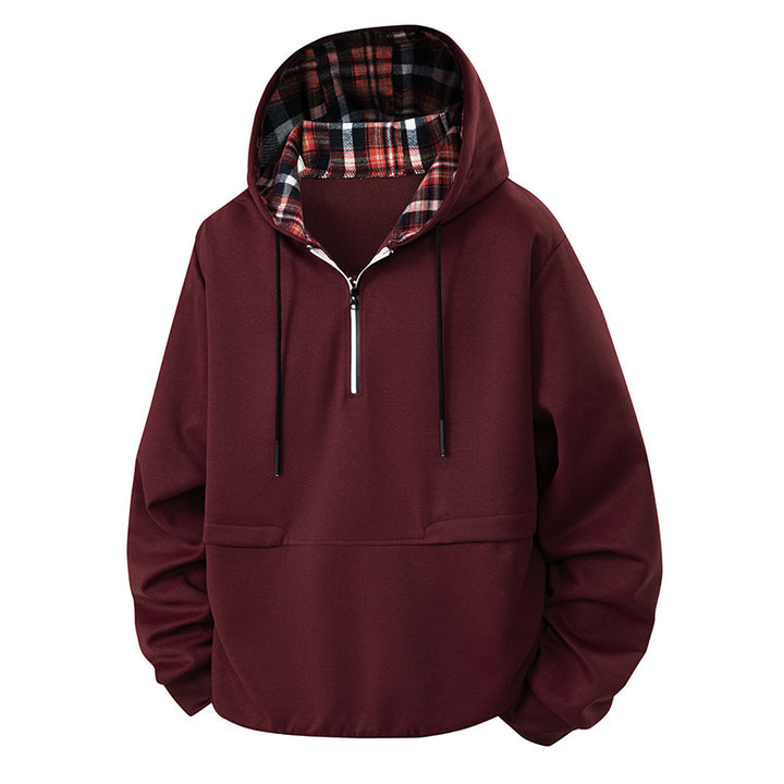 Men's functional pullover with plush lining and half zipper Lisslune