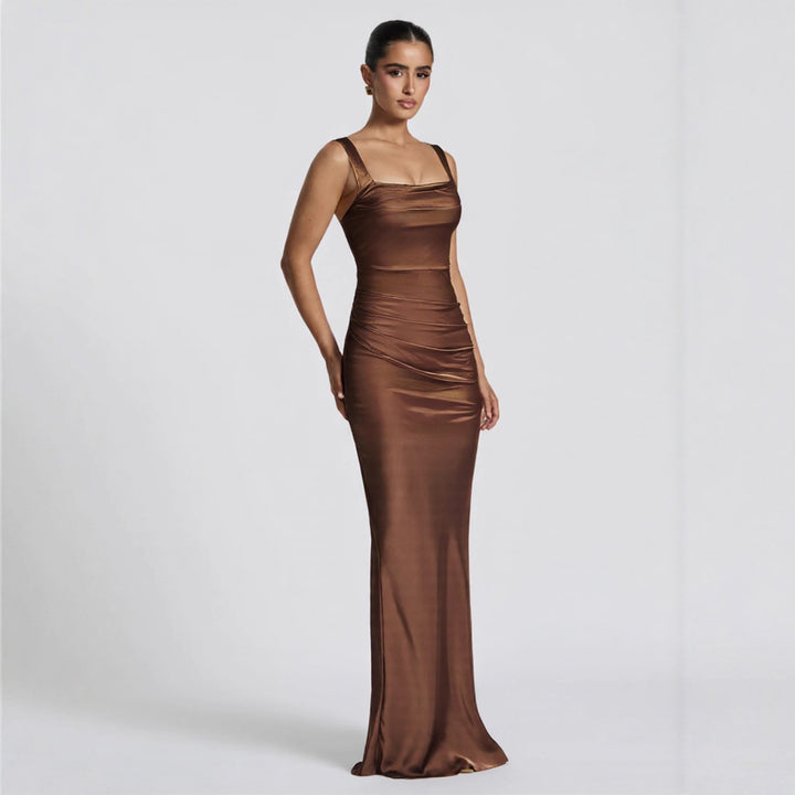 Damen Langarm Abendkleid Lisslune