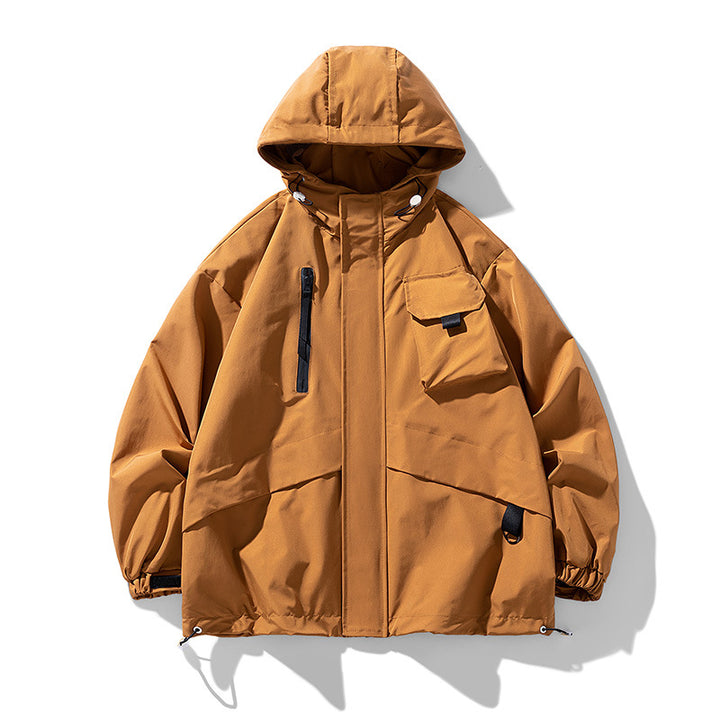 Men's technical outdoor jacket with multifunctional pockets and adjustable hood Lisslune