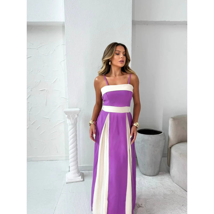 Women's maxi dress with elegant draping Lune London