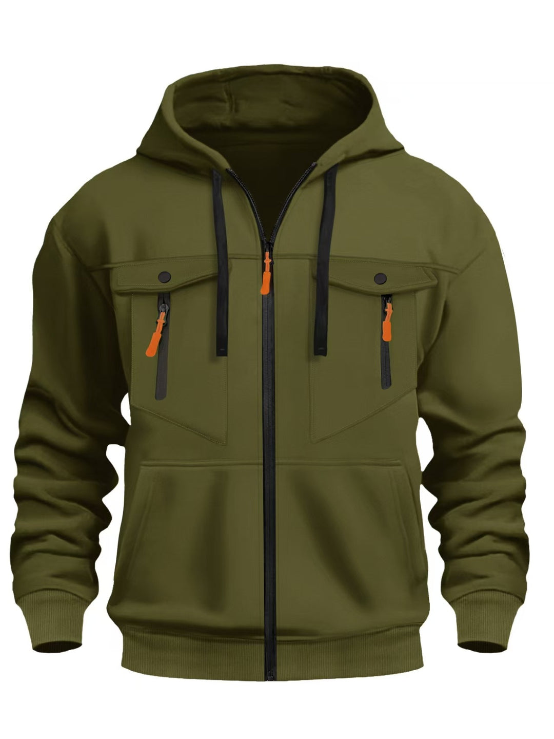 Men's hooded jacket with practical zip pockets and elastic cuffs Lisslune