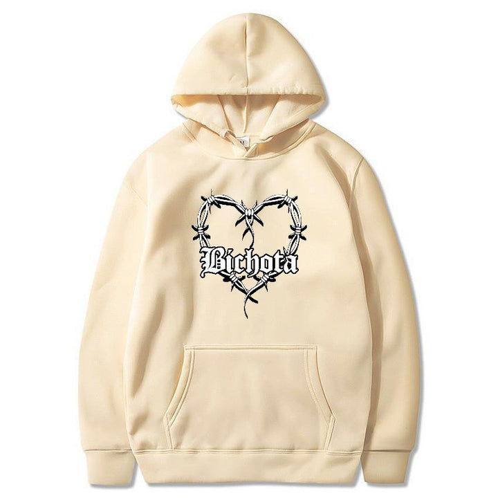Women's hoodie with unique heart design and embroidered lettering Lisslune