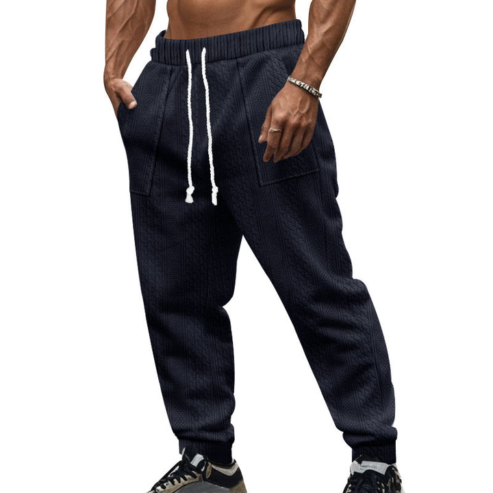 Men's casual jogging pants with textured fabric and practical pockets Lisslune