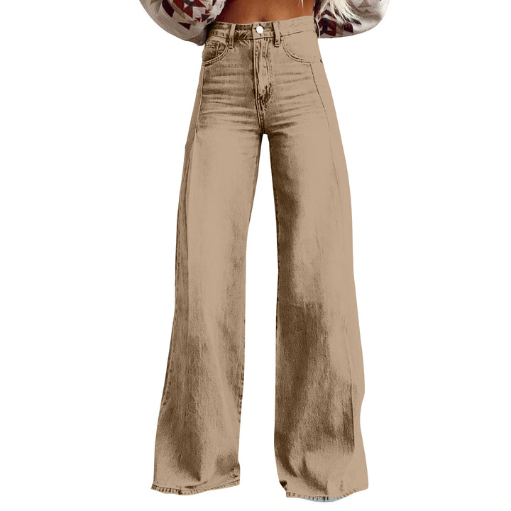 Damen Weite High-Waist Jeans im Urbanen Stil Lisslune