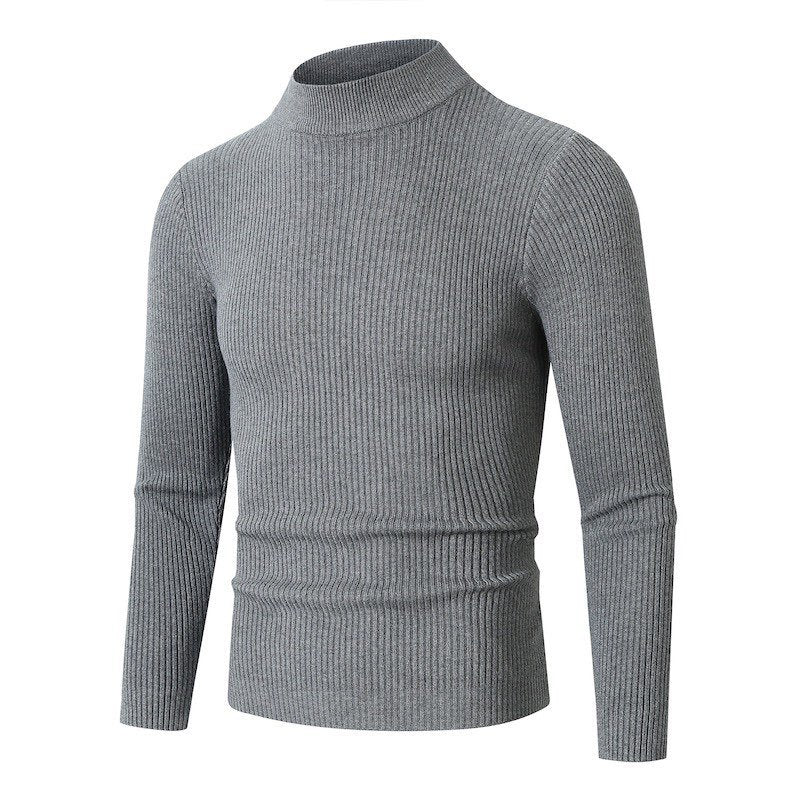 Men's turtleneck sweater made of high-quality ribbed structure Lisslune