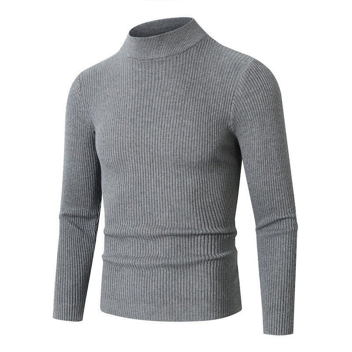 Men's turtleneck sweater made of high-quality ribbed structure Lisslune