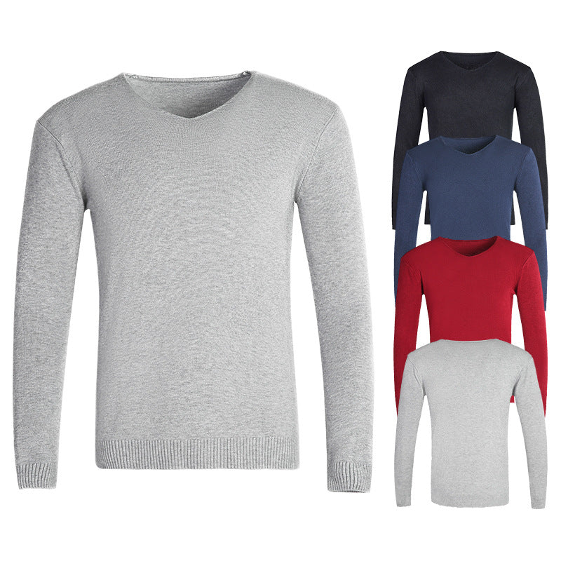 Men's classic V-neck sweater Lisslune