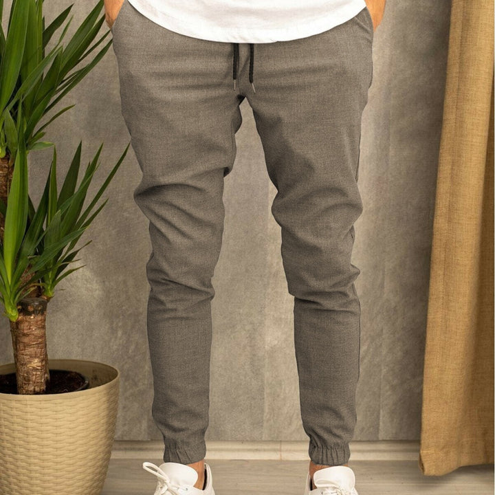Men's jogging pants with fashionable accents Lisslune