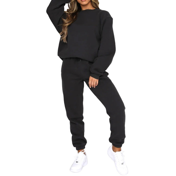 Women’s comfortable tracksuit with modern puff sleeves and elastic waistband Lisslune