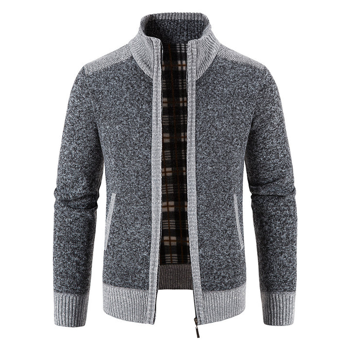 Men's cardigan with modern zipper Lisslune