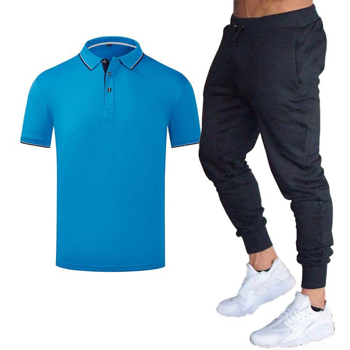 Men's Casual Polo Shirt and Sporty Joggers Lisslune