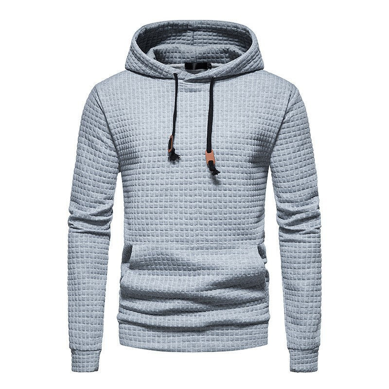 Men's Hooded Sweatshirt with Textured Design Lisslune