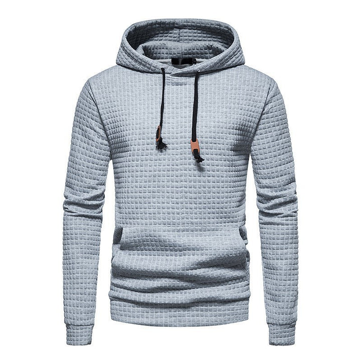Men's Hooded Sweatshirt with Textured Design Lisslune