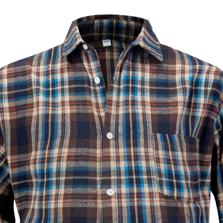 Men's checked flannel shirt Lisslune