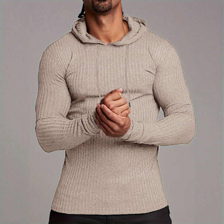 Men's hoodie with trendy rib design Lisslune