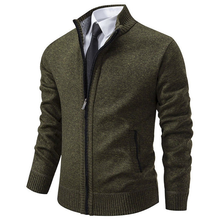 Men's sports cardigan with stand-up collar and zipper Lisslune