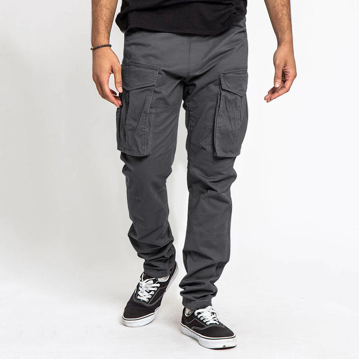 Men's cargo pants with multifunctional pockets and elastic waistband Lisslune