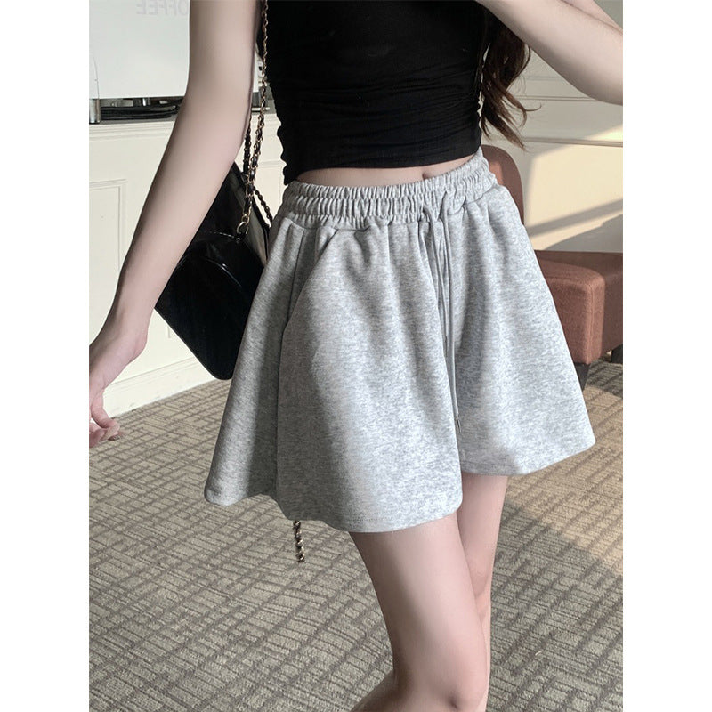 Women's Comfortable Sweat Shorts with Elastic Waistband and Casual Cut