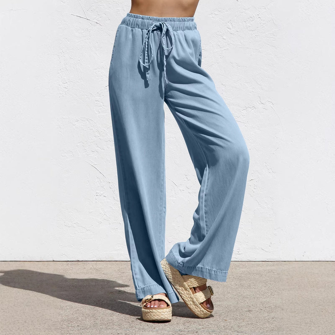 Women's loose, comfortable summer pants with adjustable waistband and relaxed fit