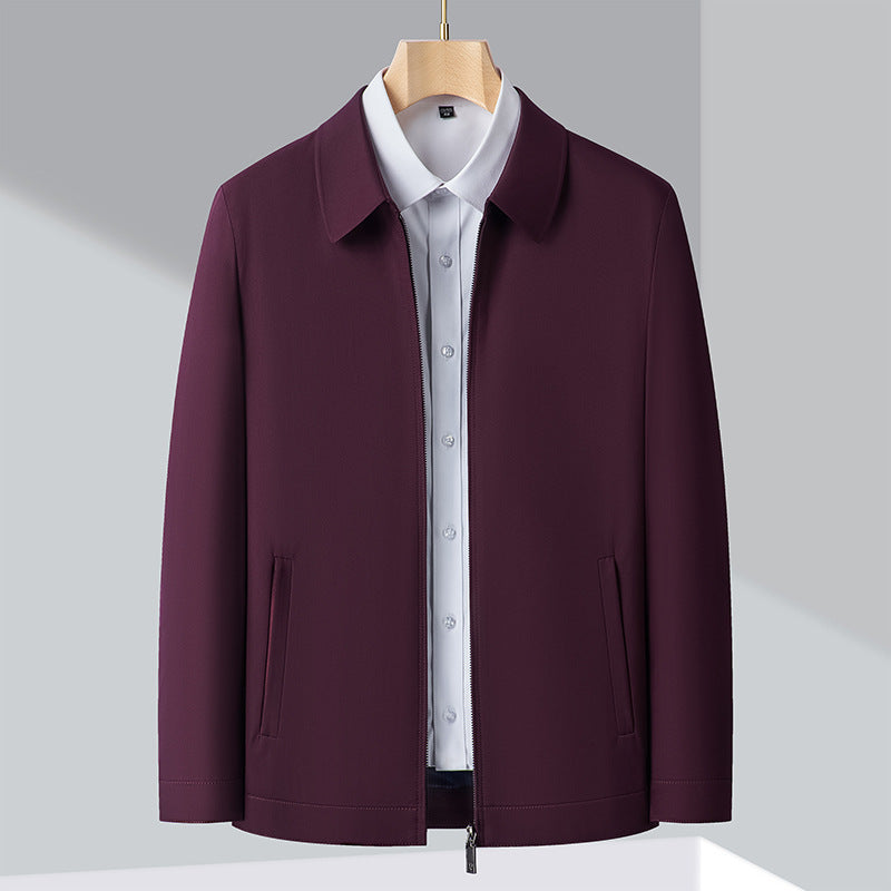 Men's Elegant Transitional Jacket with Modern Stand-Up Collar Lisslune