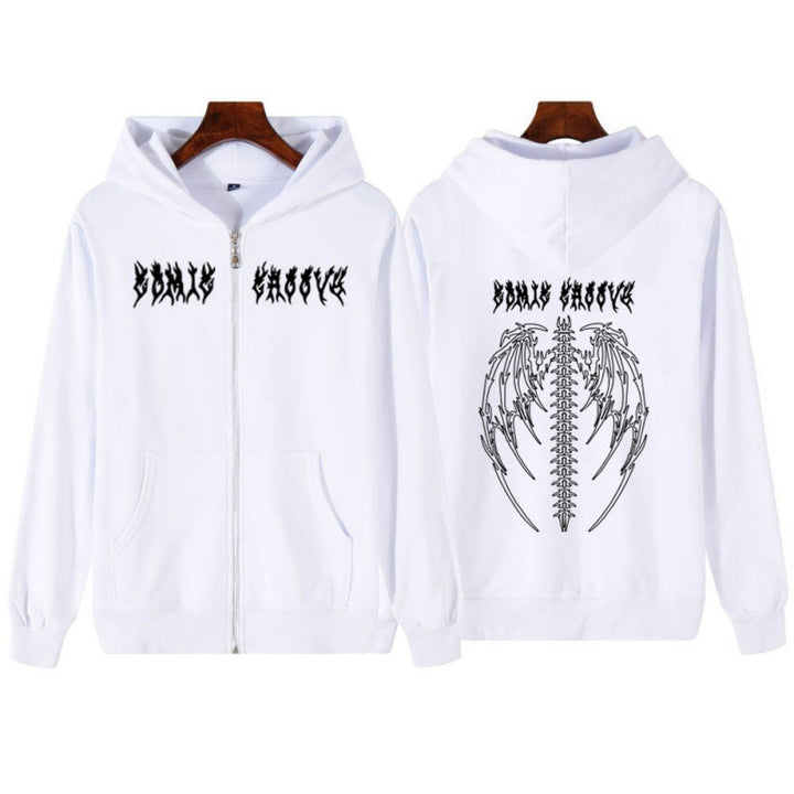 Women's hoodie jacket with striking Gothic design and comfortable fit Lisslune