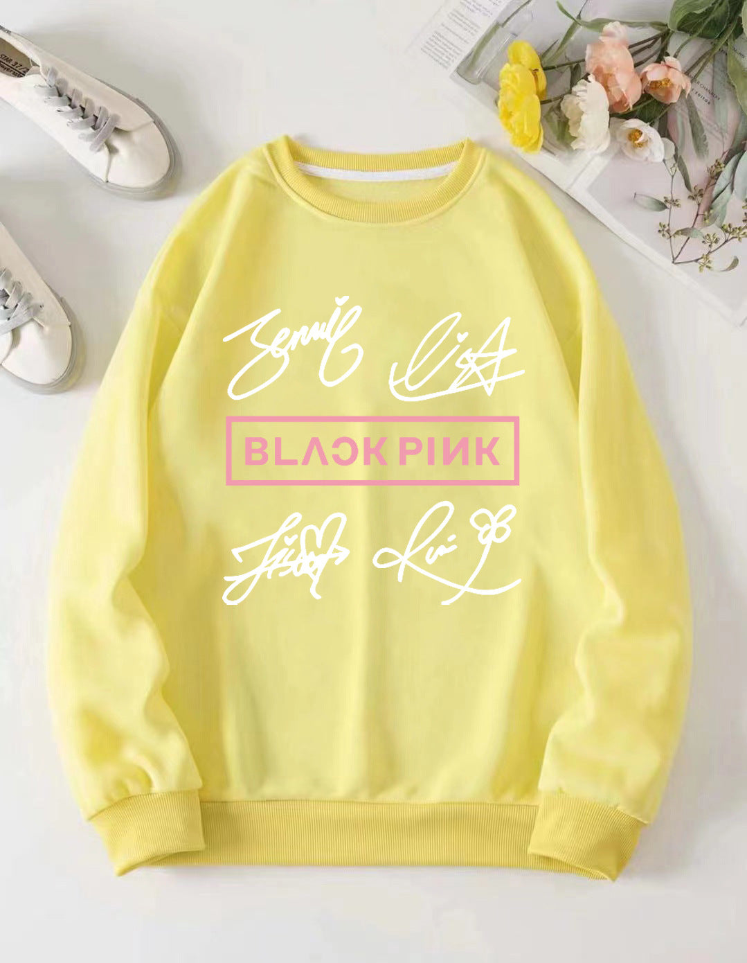 Women's casual sweatshirt with creative signature motif Lisslune