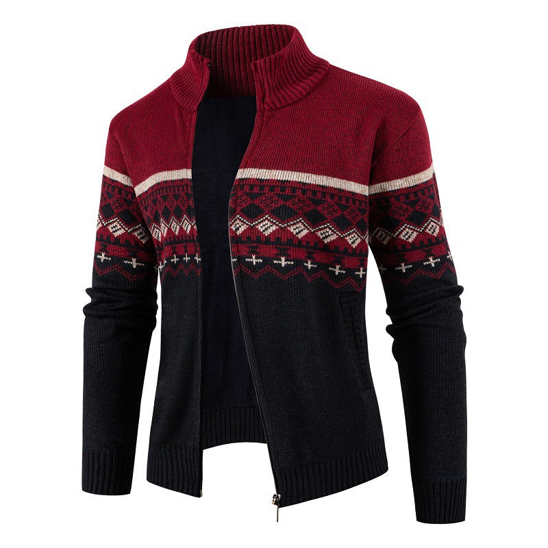Men's fashionable cardigan with high collar Lisslune