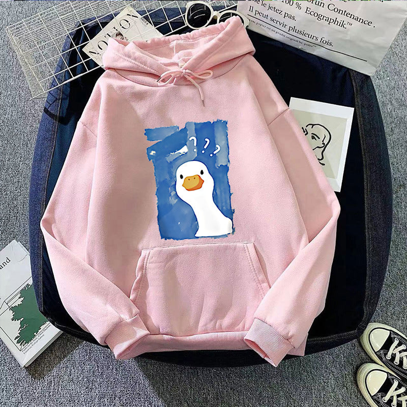 Women's Hoodie with Playful Duck Motif Lisslune 1772613013
