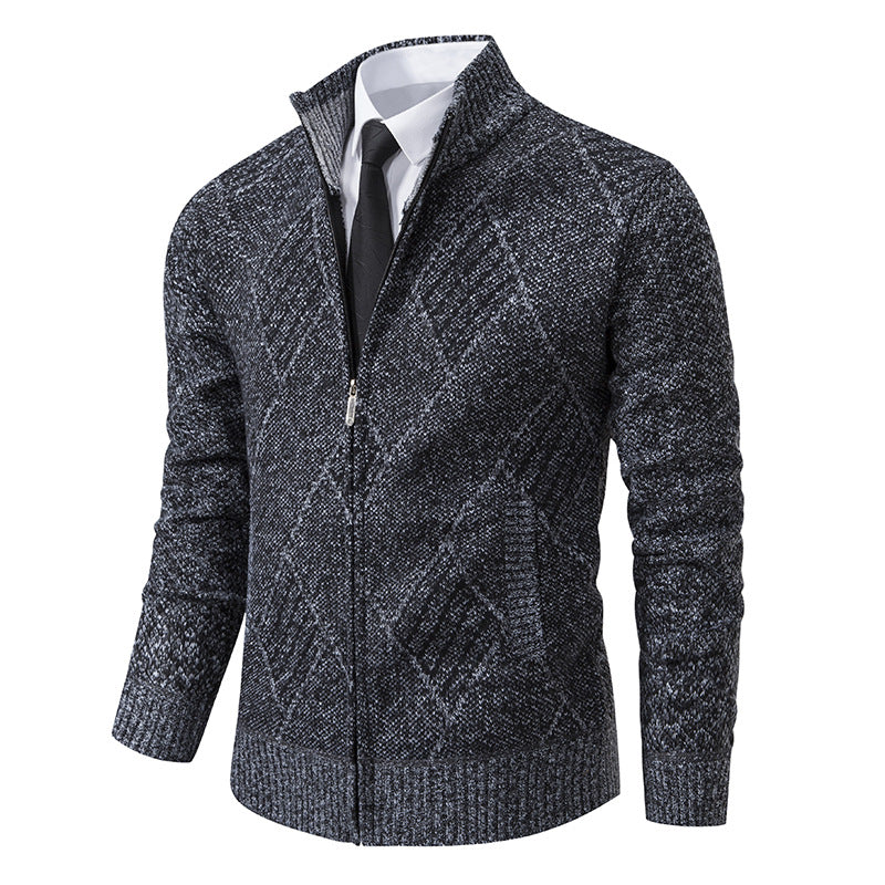 Men's cardigan with modern pattern and slim fit Lisslune