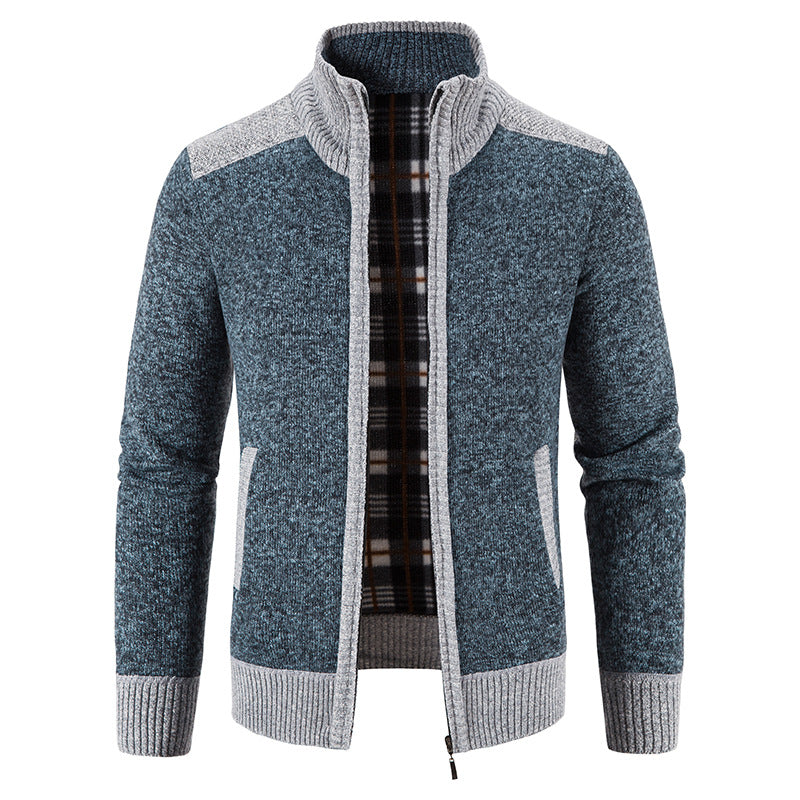 Men's cardigan with modern zipper Lisslune