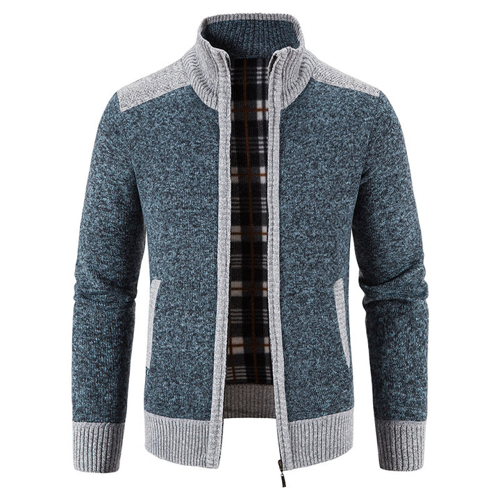 Men's cardigan with modern zipper Lisslune