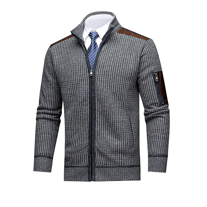 Men's Fashionable Cardigan with Zipper and High-Quality Details Lisslune