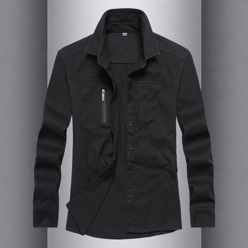 Men's long sleeve shirt with practical pockets and modern cut Lisslune