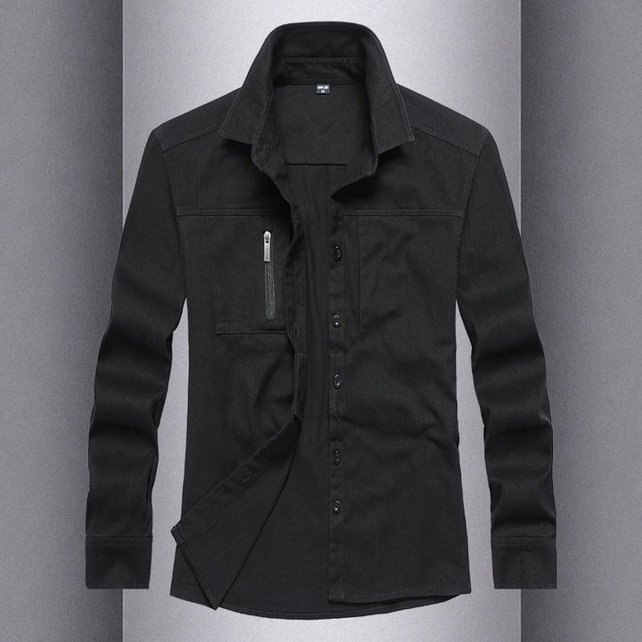 Men's long sleeve shirt with practical pockets and modern cut Lisslune