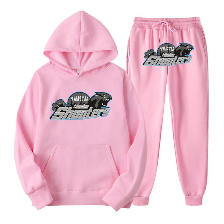 Women's leisure hoodie and jogger set with urban sports design Lisslune