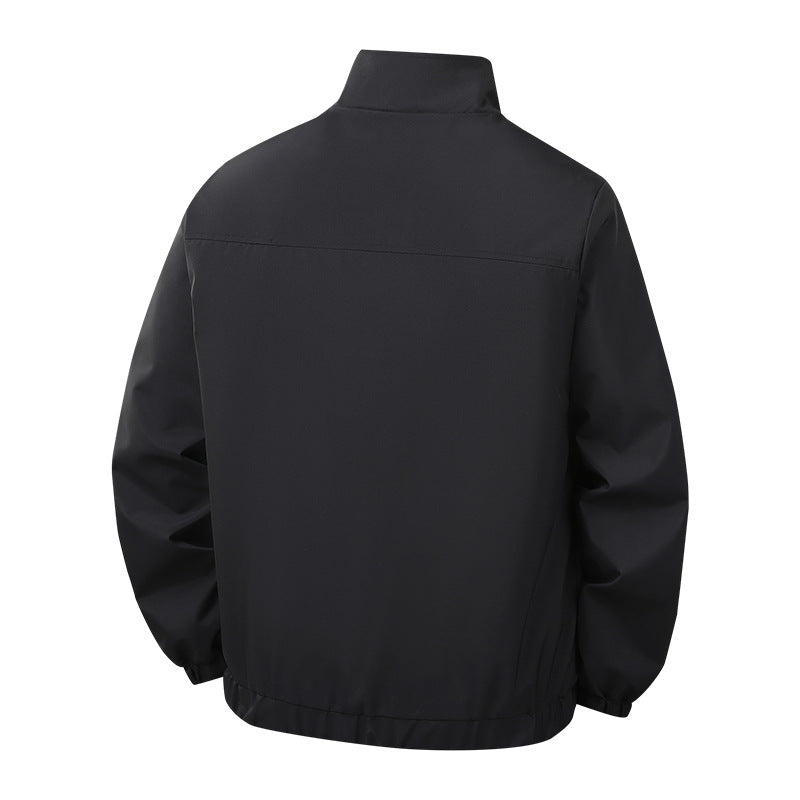 Men's Breathable Transitional Jacket with Adjustable Collar and Practical Pockets Lisslune