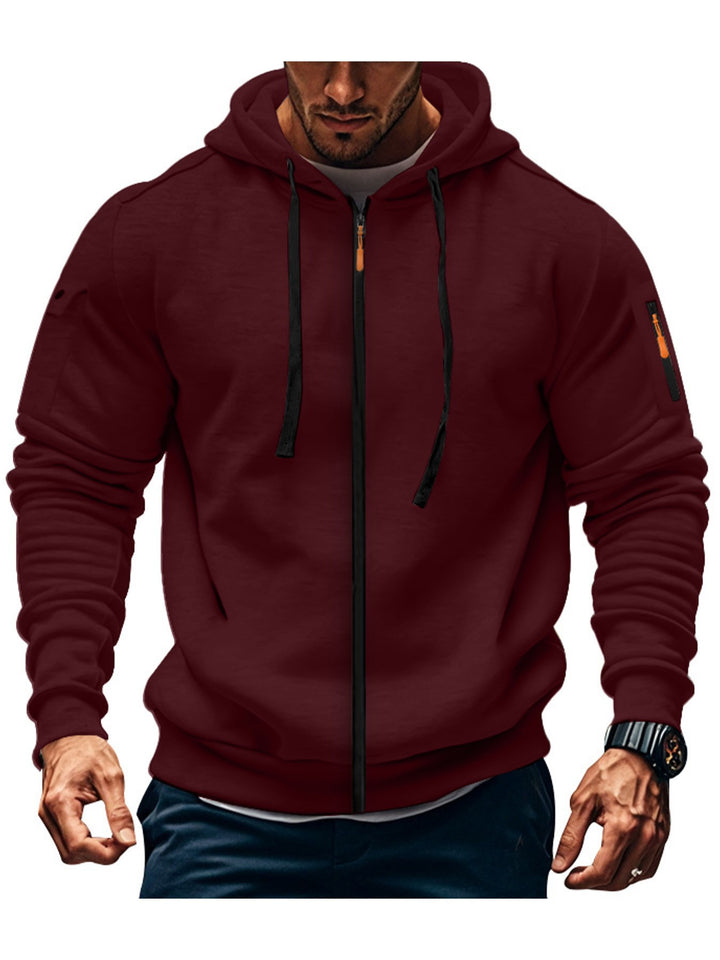 Men's hoodie jacket with functional zip pockets and modern cut Lisslune