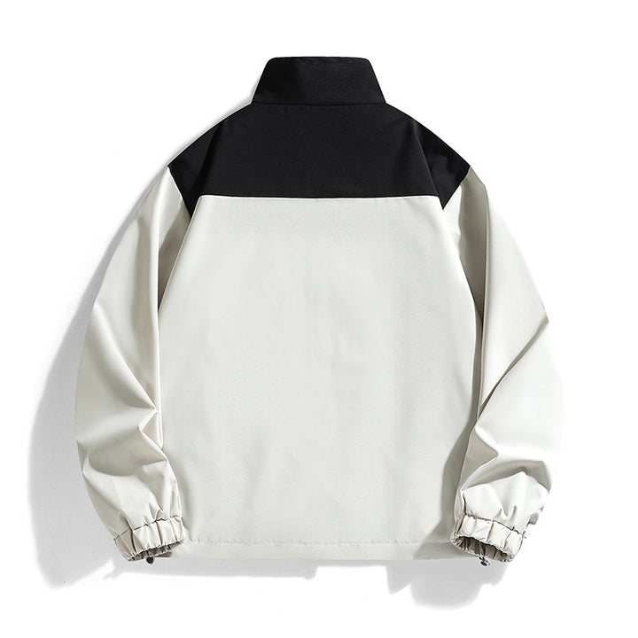 Men's Leisure Jacket with Stand-Up Collar and Practical Front Pockets Lisslune
