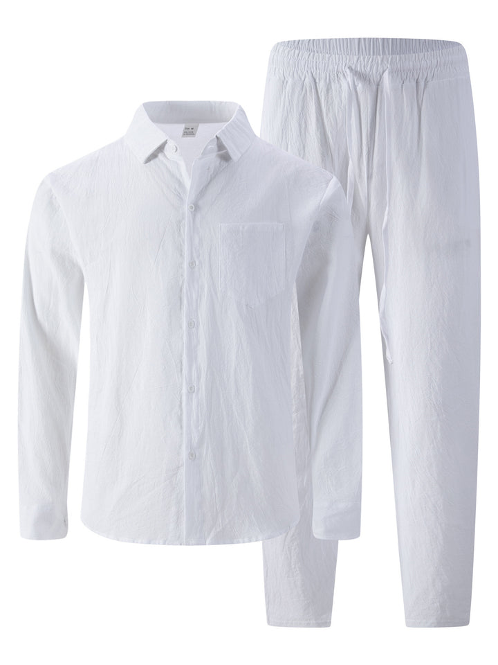 Men's casual pajamas set made of breathable material with elegant design Lisslune