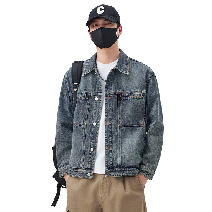 Men's Modern Denim Jacket with Sturdy Details Lisslune