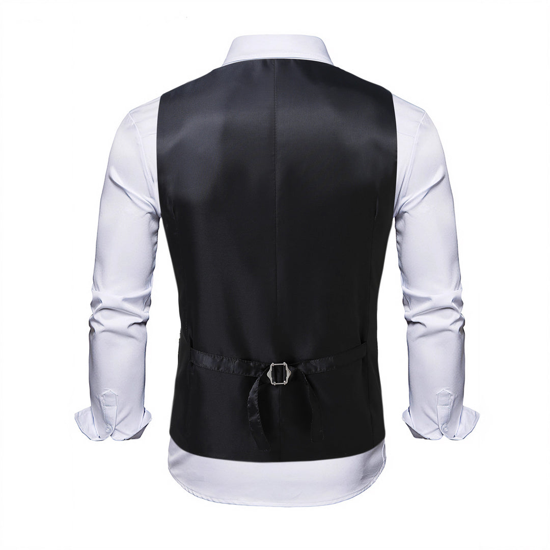Men's shimmering festive waistcoat with floral patterns Lisslune