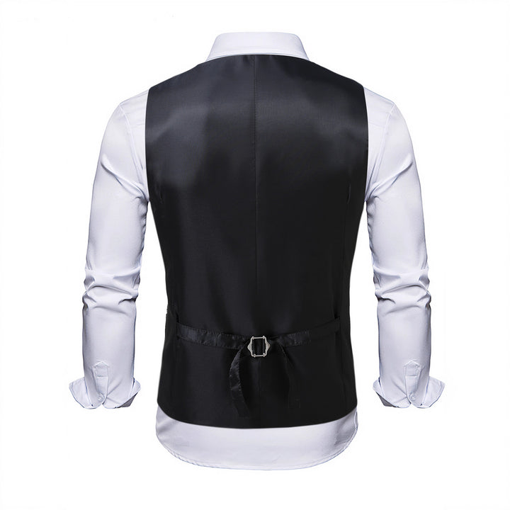 Men's shimmering festive waistcoat with floral patterns Lisslune