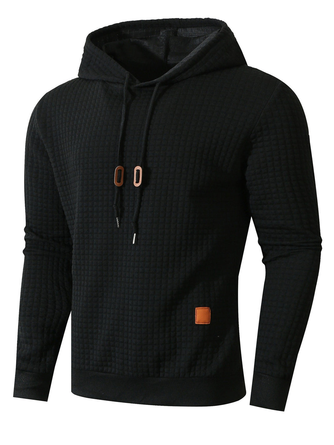 Men's comfortable hoodie with textured design and practical drawstring Lisslune