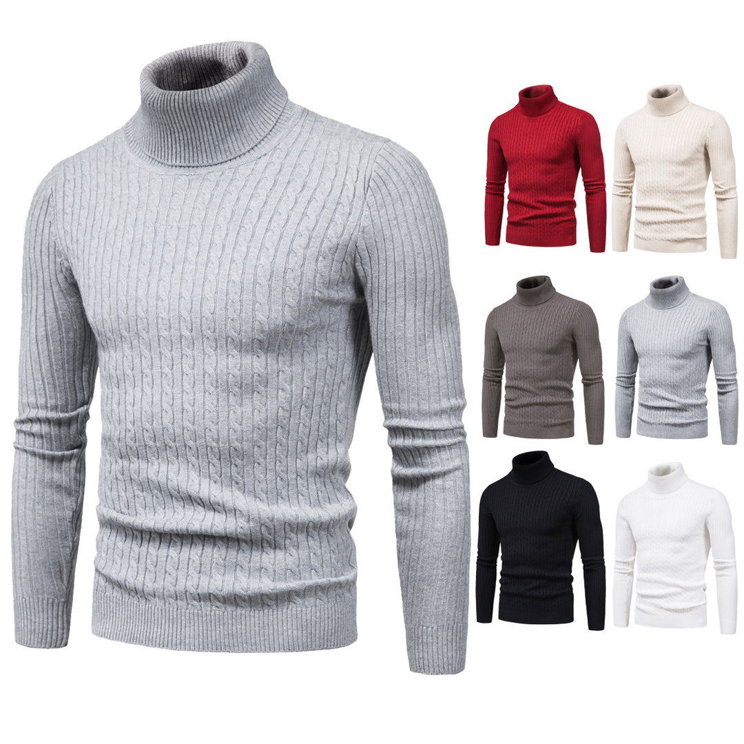 Men's comfortable turtleneck sweater Lisslune