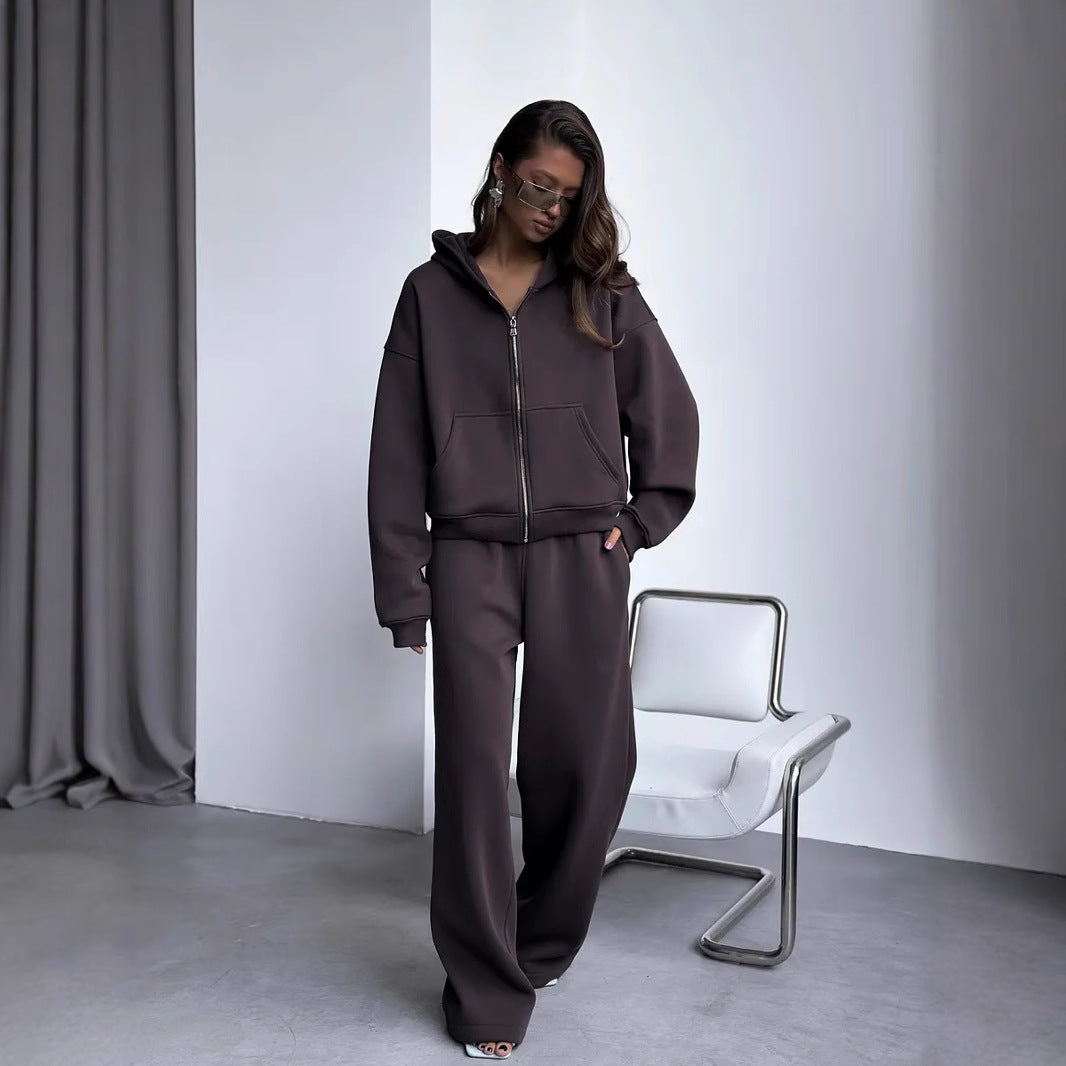 Ladies Relaxed-Fit Hoodie and Jogging Pants Set Lisslune