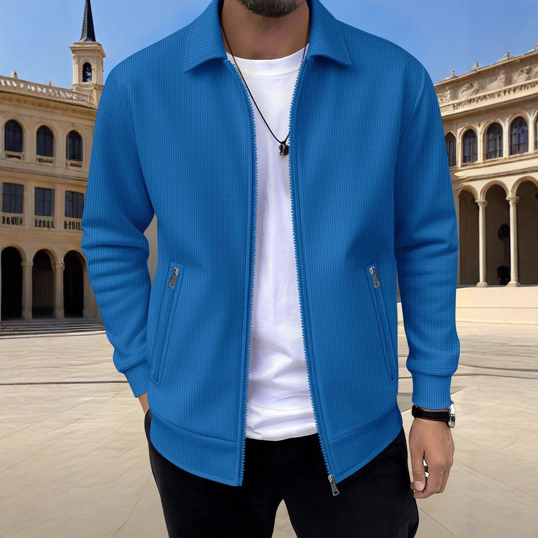 Men's sporty quilted jacket with side zipper pockets Lisslune