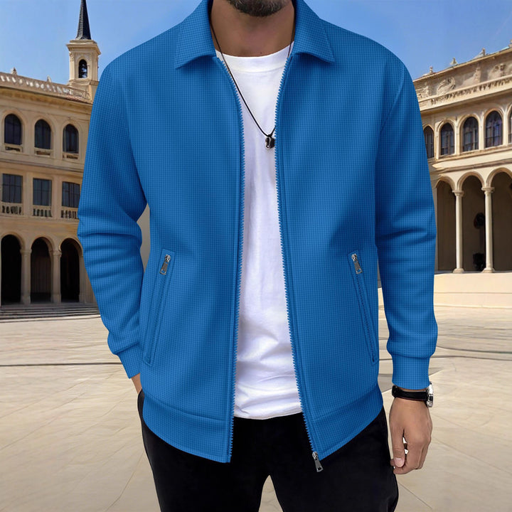 Men's sporty quilted jacket with side zipper pockets Lisslune
